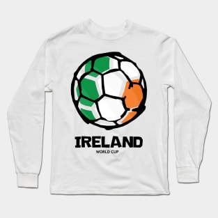 Ireland Football Country Flag Long Sleeve T-Shirt